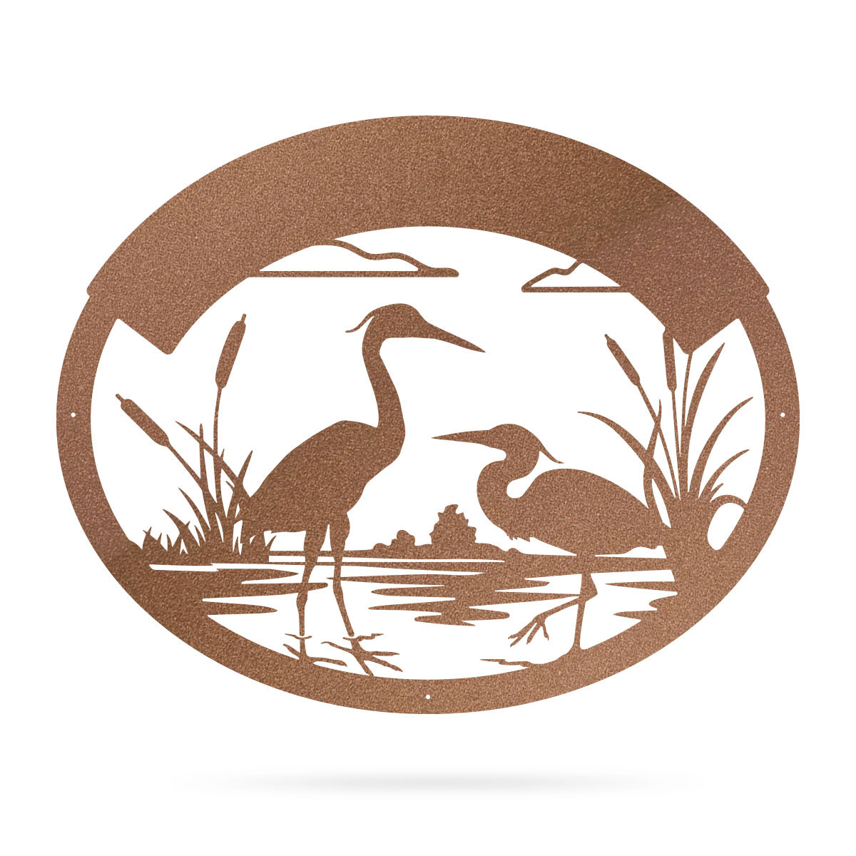 Herons Monogram 16"x20" / Rust - RealSteel Center