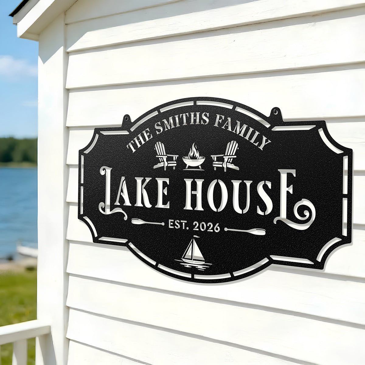Lake House Monogram - Custom Cabin & Lake House Decor - RealSteel Center
