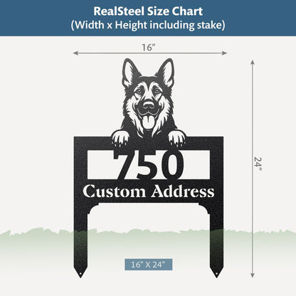 Lawn Address Dog Monogram Yard Stake - RealSteel Center