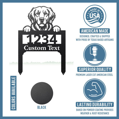 Lawn Address Dog Monogram Yard Stake - RealSteel Center