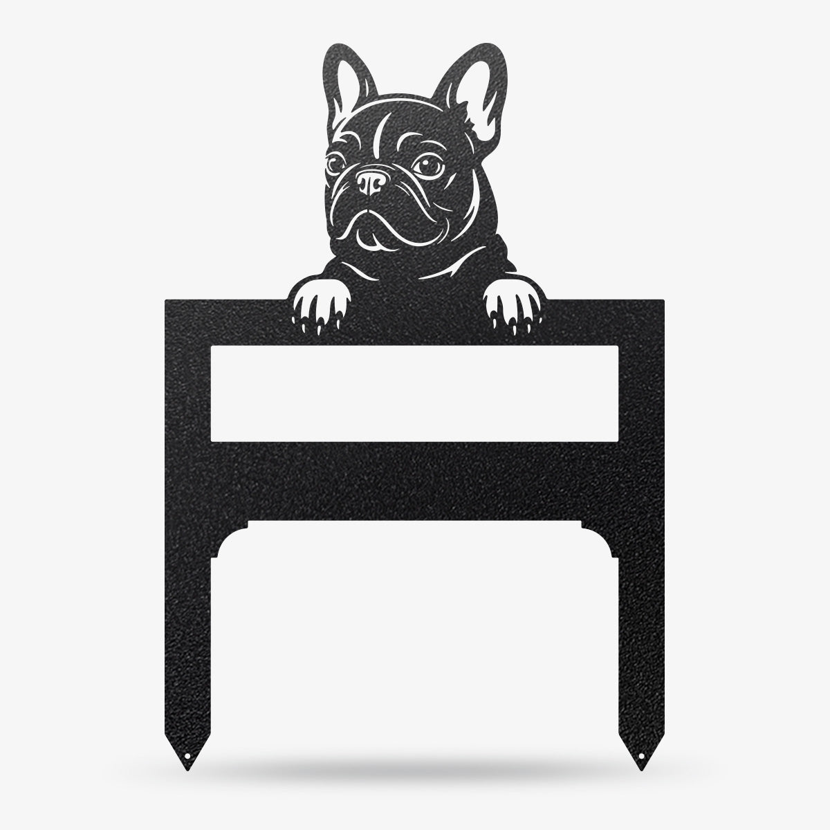 Lawn Address Dog Monogram Yard Stake French Bulldog / Black - RealSteel Center