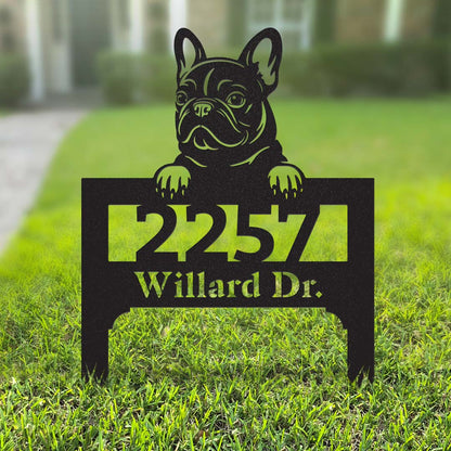 Lawn Address Dog Monogram Yard Stake - RealSteel Center