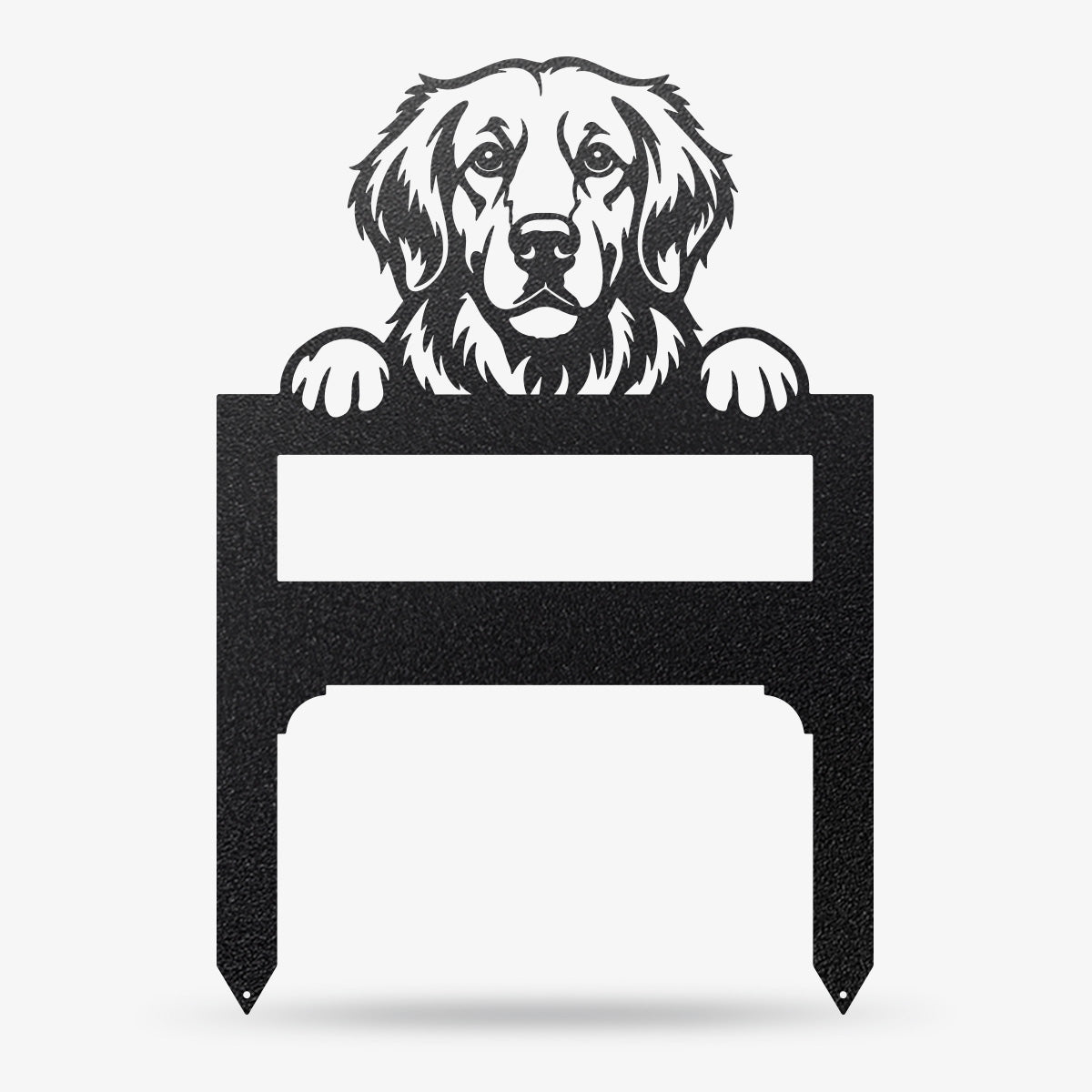 Lawn Address Dog Monogram Yard Stake Golden Retriever / Black - RealSteel Center