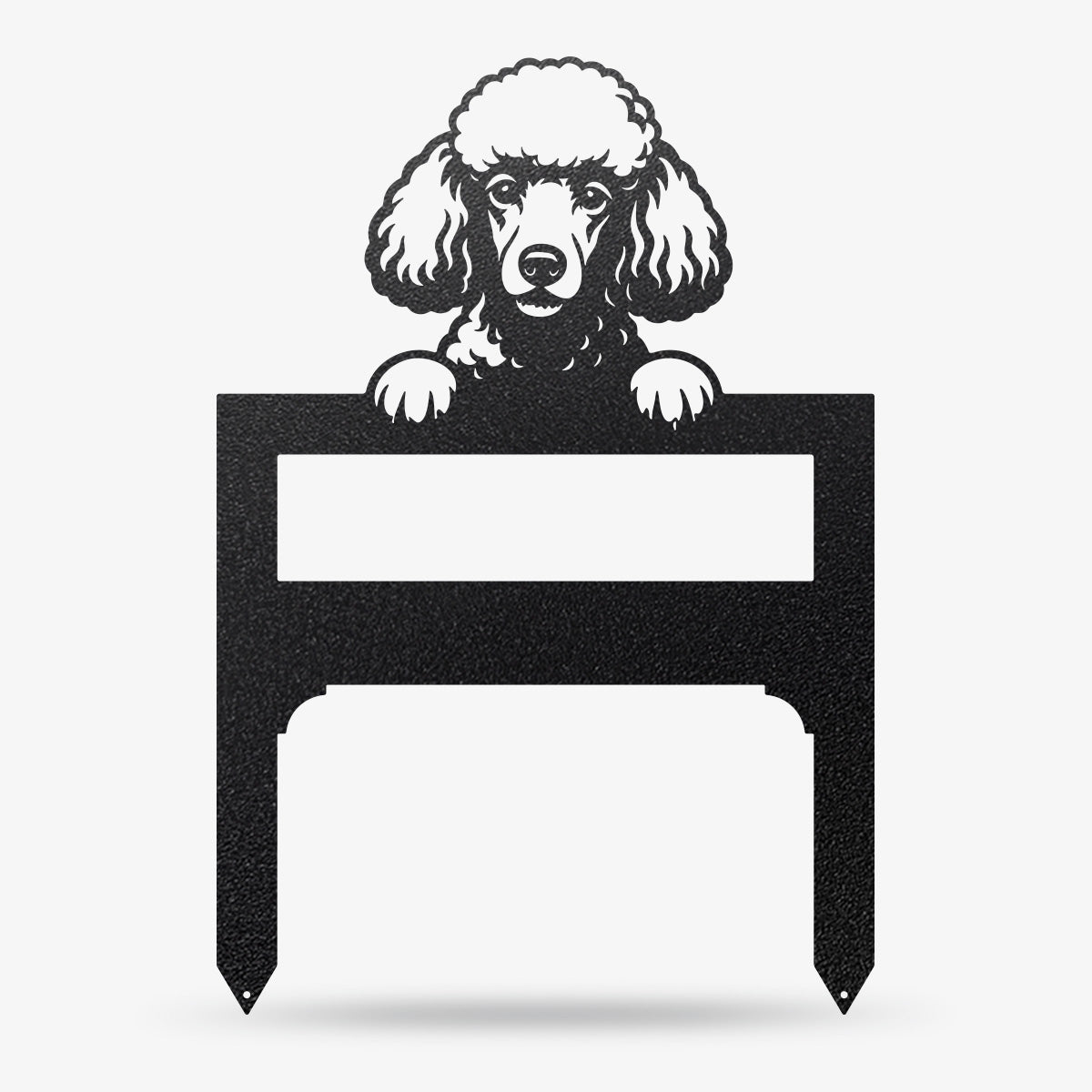 Lawn Address Dog Monogram Yard Stake Poodle / Black - RealSteel Center