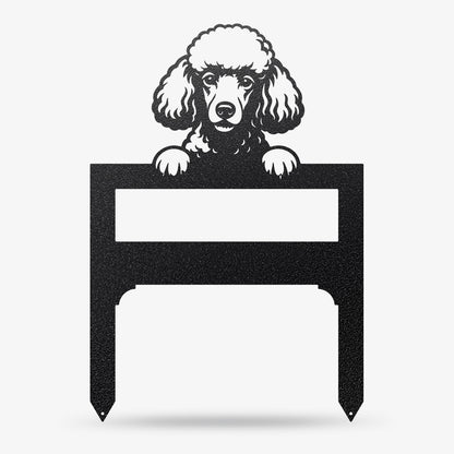 Lawn Address Dog Monogram Yard Stake Poodle / Black - RealSteel Center