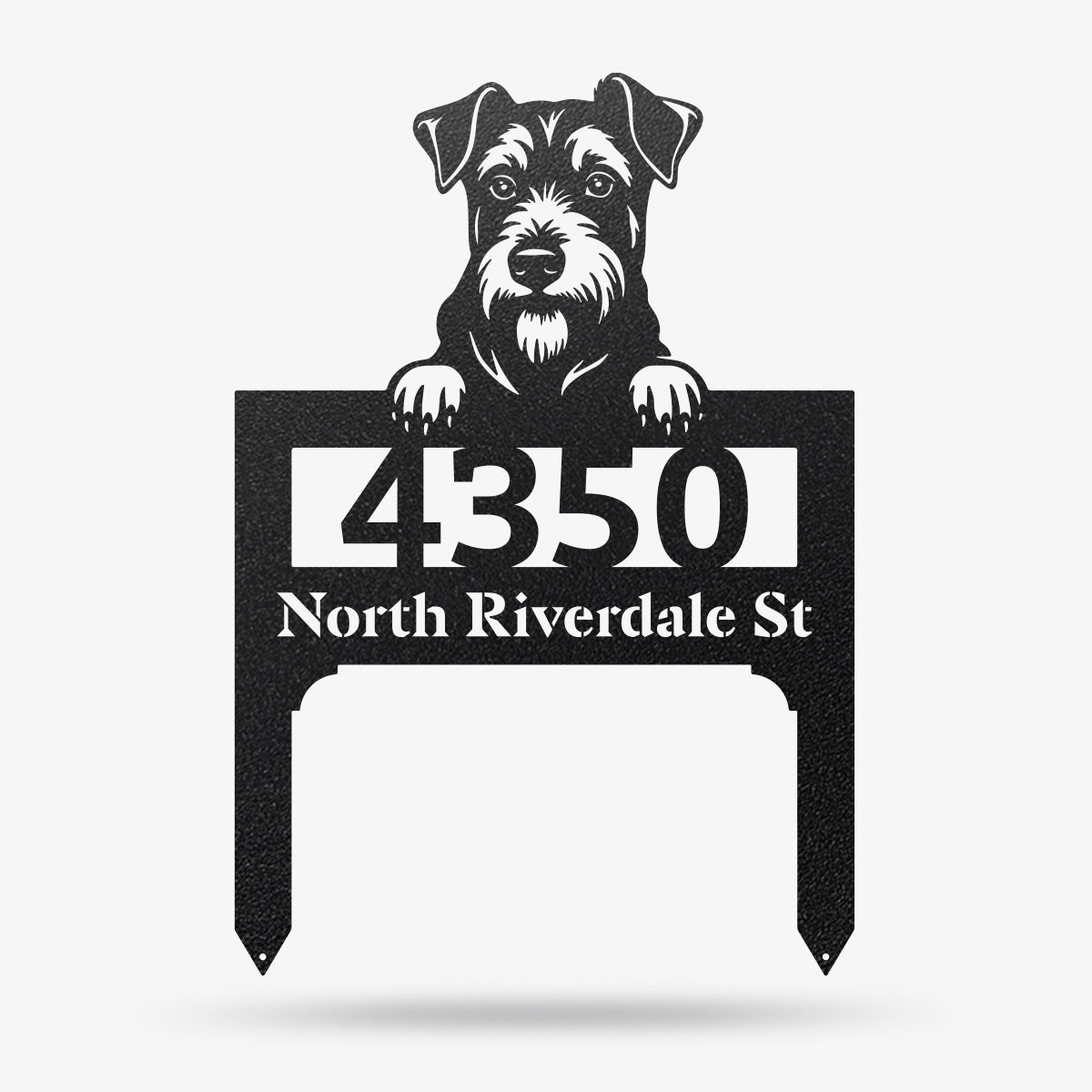 Lawn Address Dog Monogram Yard Stake - RealSteel Center