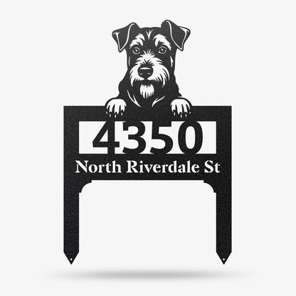 Lawn Address Dog Monogram Yard Stake - RealSteel Center