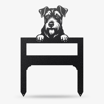 Lawn Address Dog Monogram Yard Stake Schnauzer / Black - RealSteel Center