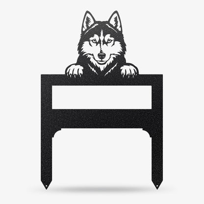 Lawn Address Dog Monogram Yard Stake - RealSteel Center