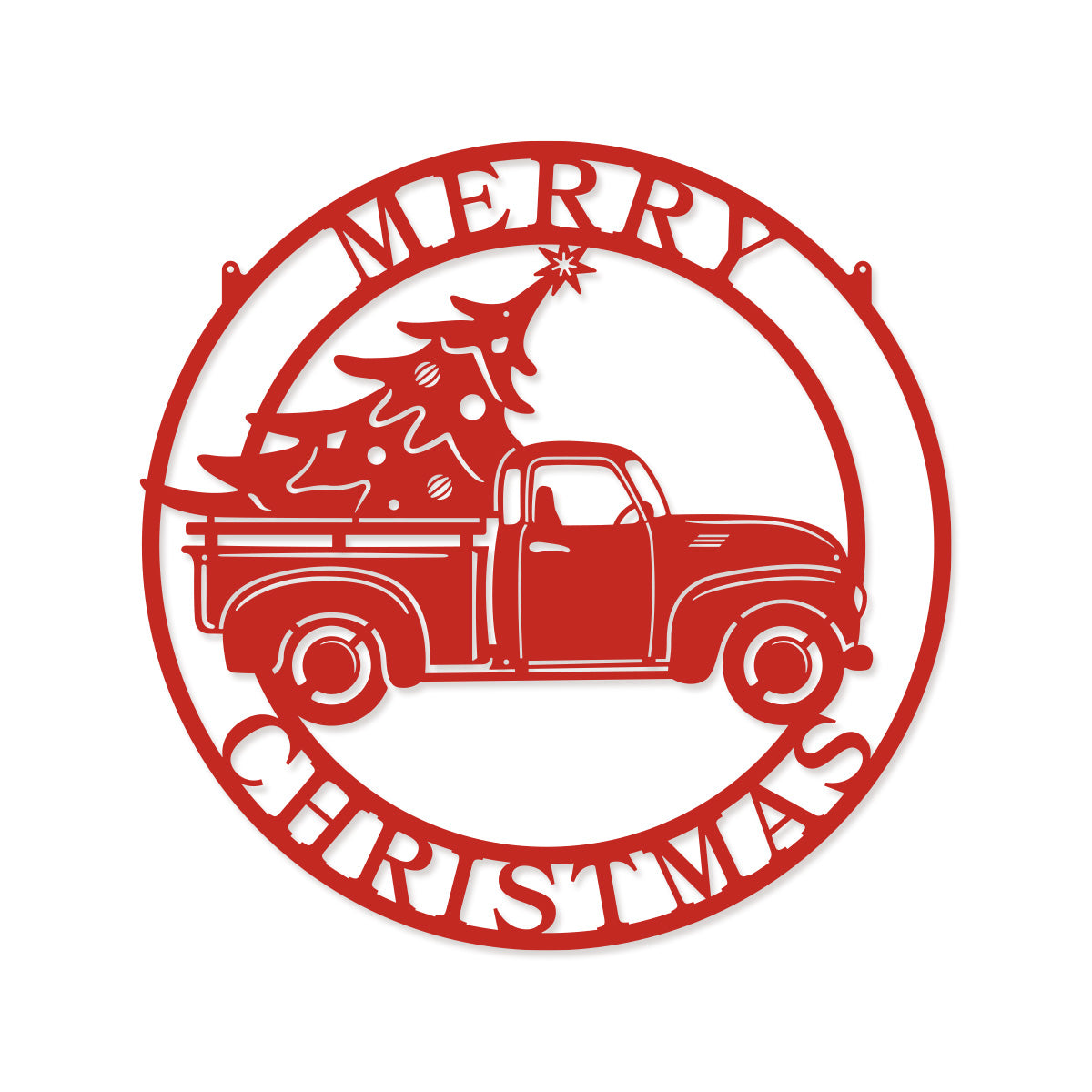 Truck Hauling Christmas Tree 14" / Red - RealSteel Center