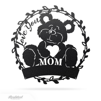 Love You Mom Monogram 18" / Black - RealSteel Center