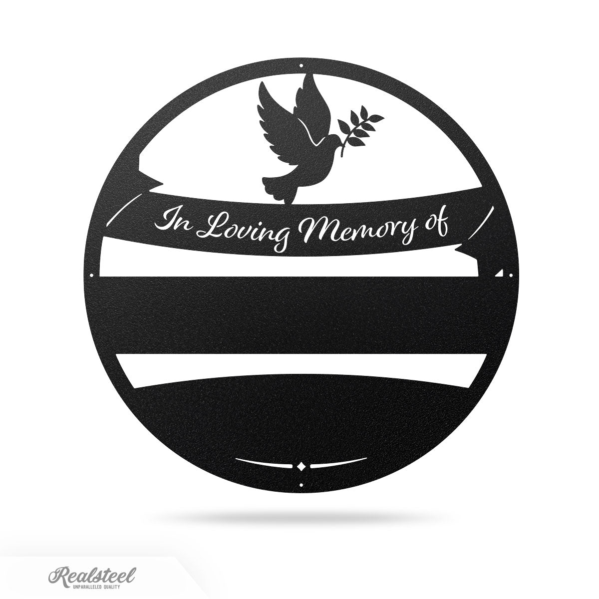 Memorial Sign Wall Decor Monogram 18" / Black - RealSteel Center