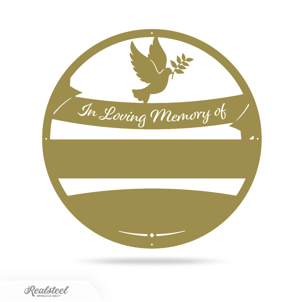 Memorial Sign Wall Decor Monogram 18" / Gold - RealSteel Center
