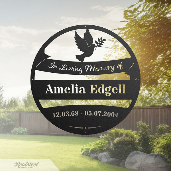 Memorial Sign Wall Decor Monogram  - RealSteel Center