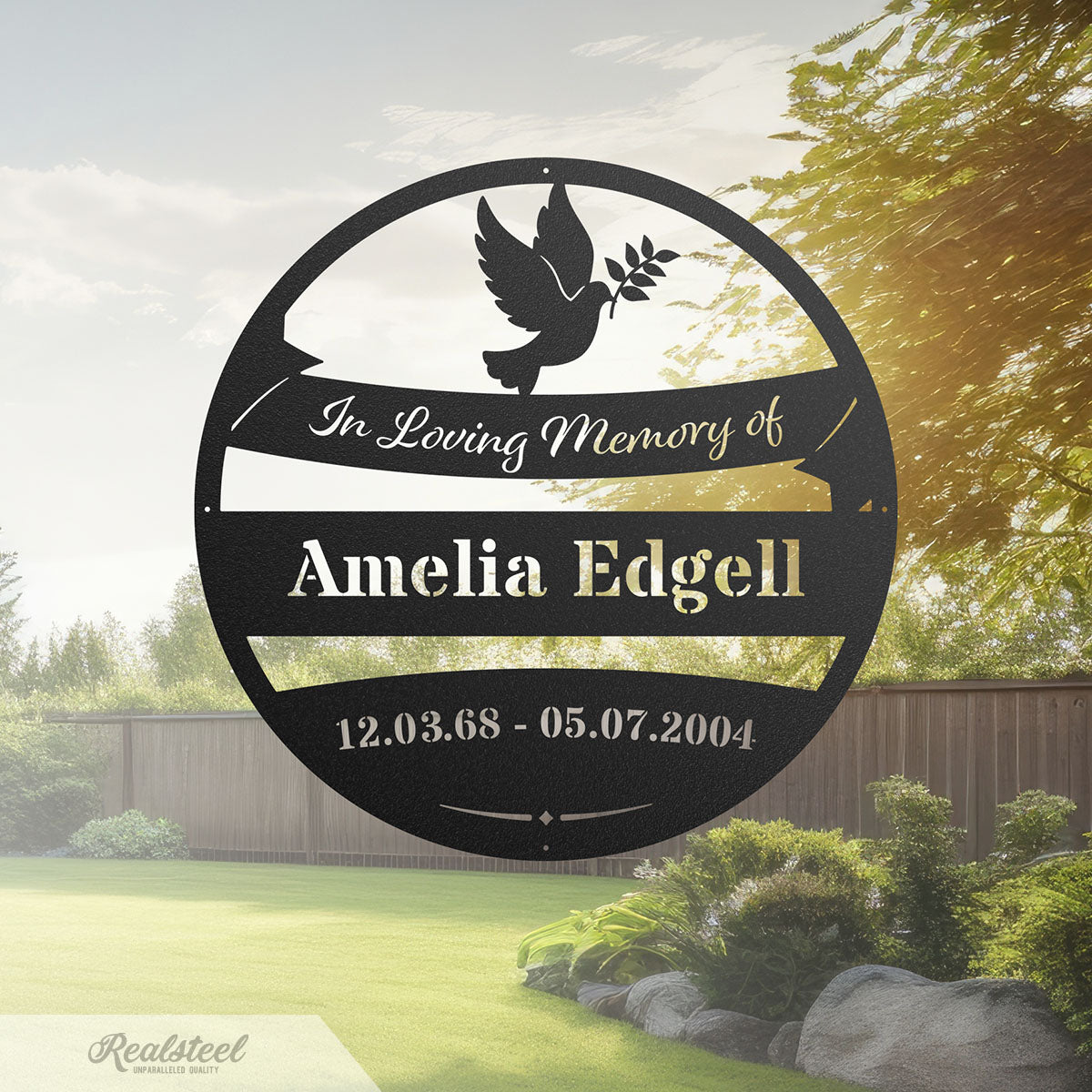 Memorial Sign Wall Decor Monogram  - RealSteel Center