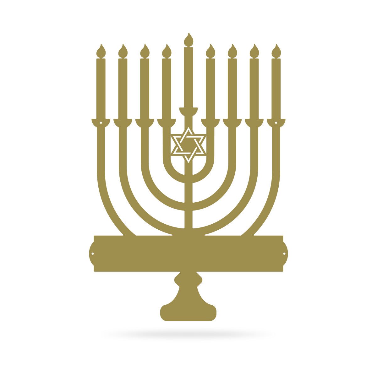 Menorah Monogram 12"x18" / Gold - RealSteel Center