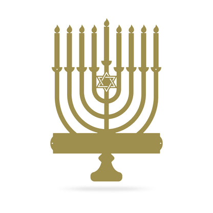 Menorah Monogram 12"x18" / Gold - RealSteel Center