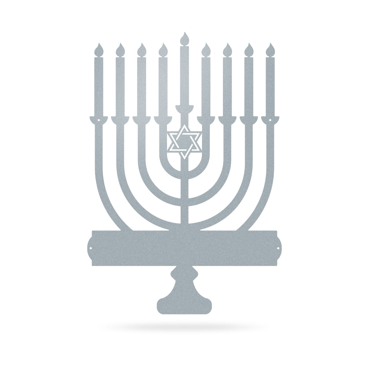 Menorah Monogram 12"x18" / Textured Silver - RealSteel Center