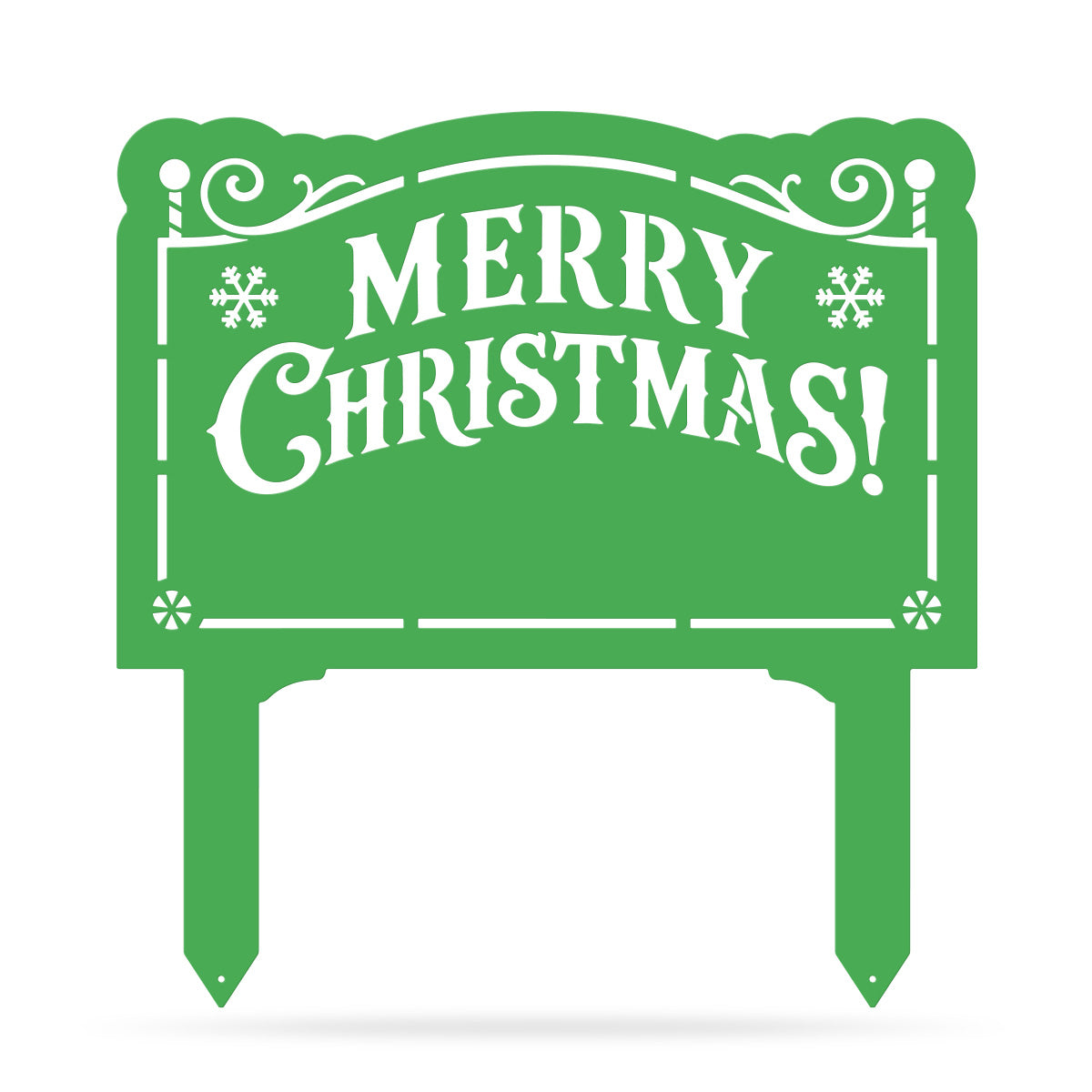 Merry Christmas Monogram Garden Sign Green - RealSteel Center