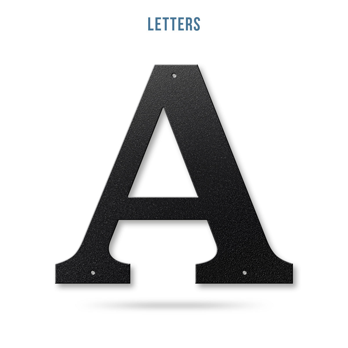 Metal House Numbers and Letters (8" and 10") – Individual Address Symbols and Characters for Home or Business 8" / A / Black - RealSteel Center