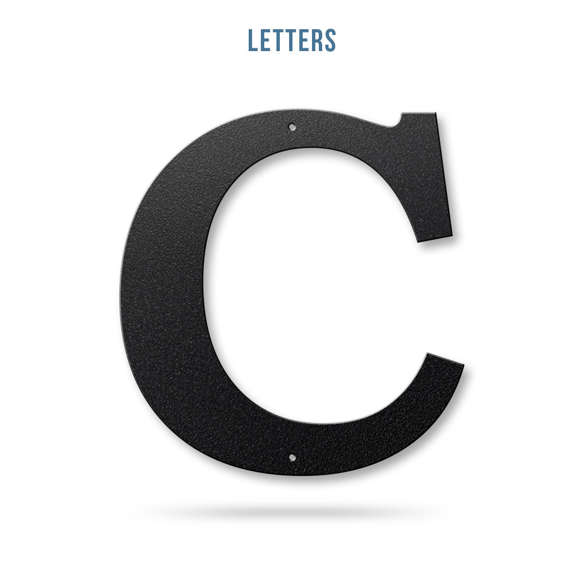 Metal House Numbers and Letters (12") – Individual Address Symbols and Characters for Home or Business 12" / C / Black - RealSteel Center