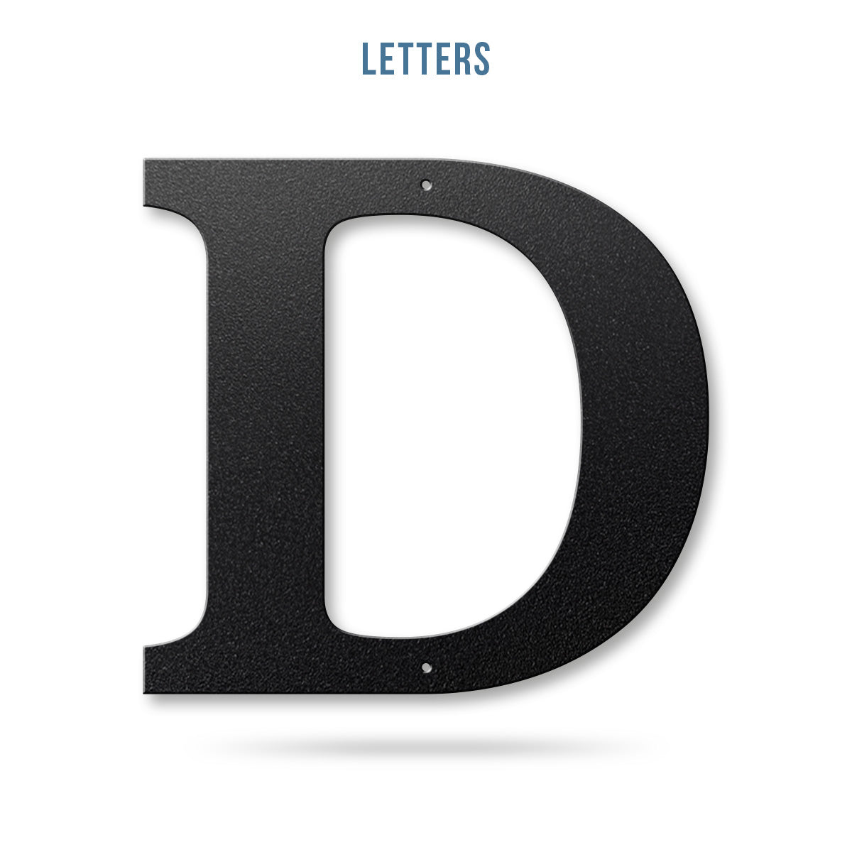 Metal House Numbers and Letters (8" and 10") – Individual Address Symbols and Characters for Home or Business 8" / D / Black - RealSteel Center