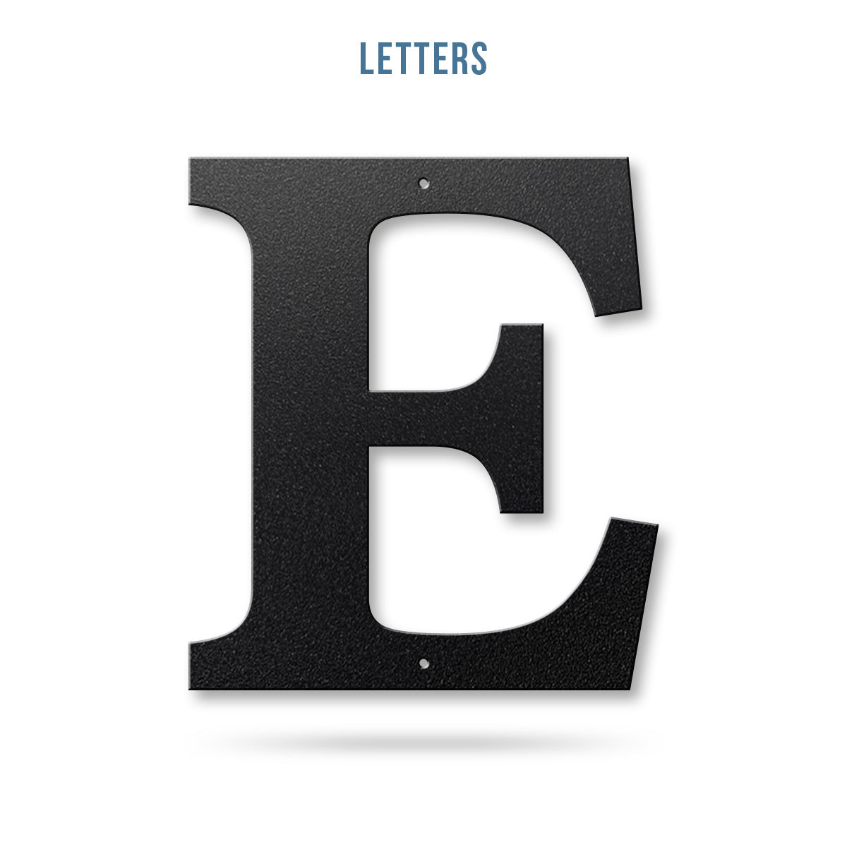 Metal House Numbers and Letters (12") – Individual Address Symbols and Characters for Home or Business 12" / E / Black - RealSteel Center