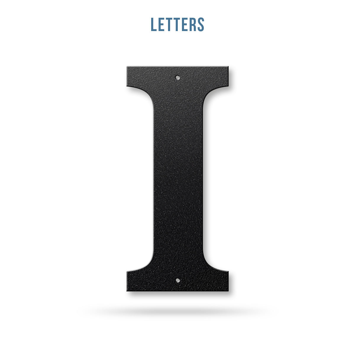 Metal House Numbers and Letters (12") – Individual Address Symbols and Characters for Home or Business 12" / I / Black - RealSteel Center