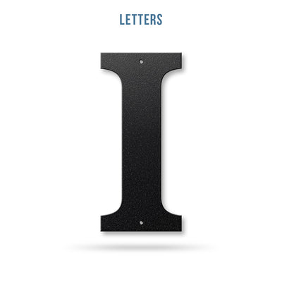 Metal House Numbers and Letters (8" and 10") – Individual Address Symbols and Characters for Home or Business 8" / I / Black - RealSteel Center