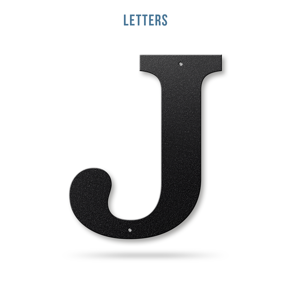 Metal House Numbers and Letters (8" and 10") – Individual Address Symbols and Characters for Home or Business 8" / J / Black - RealSteel Center