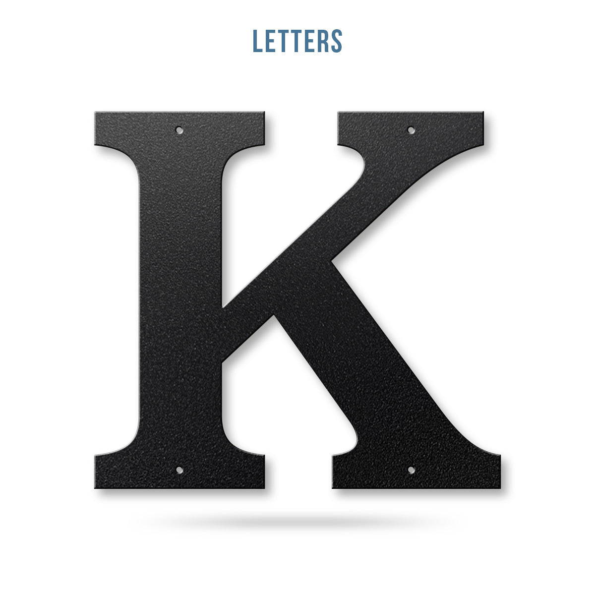 Metal House Numbers and Letters (12") – Individual Address Symbols and Characters for Home or Business 12" / K / Black - RealSteel Center