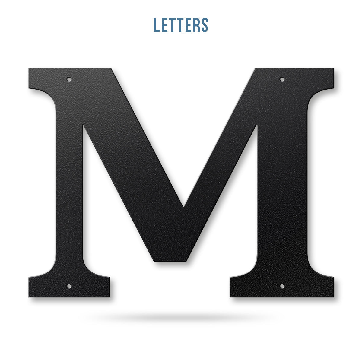 Metal House Numbers and Letters (12") – Individual Address Symbols and Characters for Home or Business 12" / M / Black - RealSteel Center