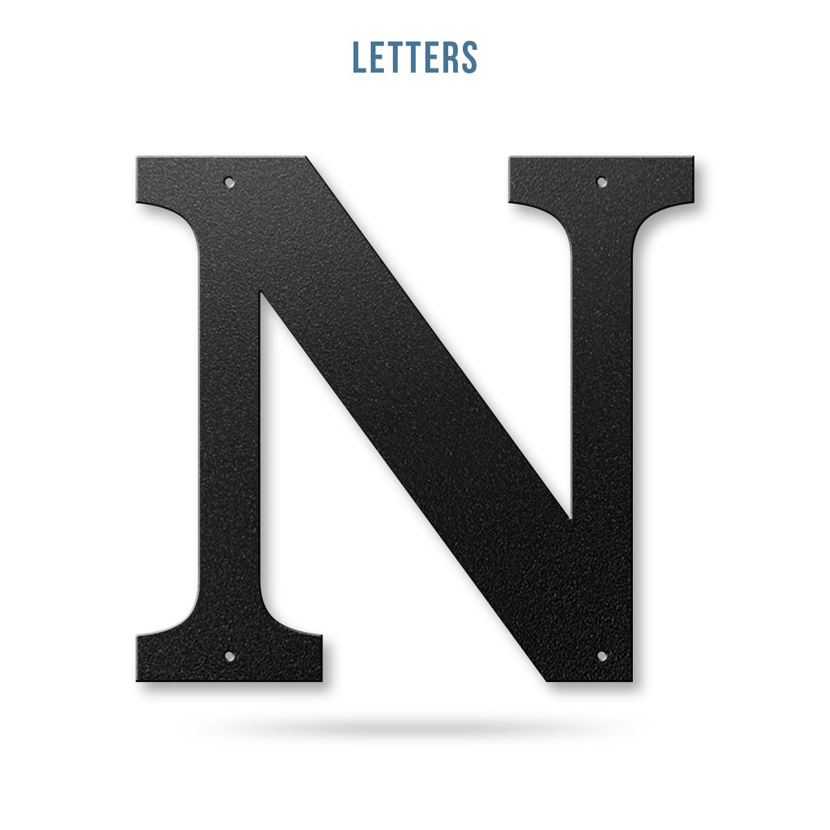 Metal House Numbers and Letters (8" and 10") – Individual Address Symbols and Characters for Home or Business 8" / N / Black - RealSteel Center
