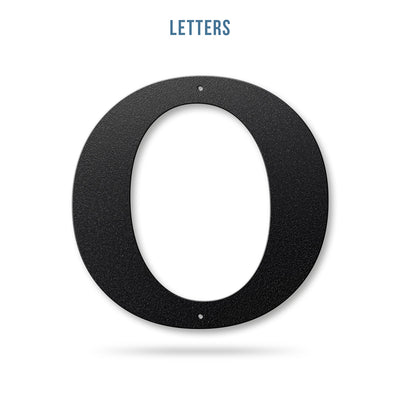 Metal House Numbers and Letters (8" and 10") – Individual Address Symbols and Characters for Home or Business 8" / O / Black - RealSteel Center
