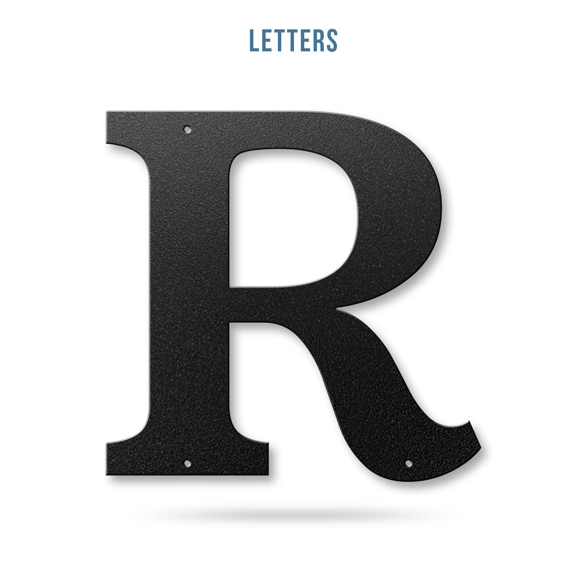Metal House Numbers and Letters (8" and 10") – Individual Address Symbols and Characters for Home or Business 8" / R / Black - RealSteel Center