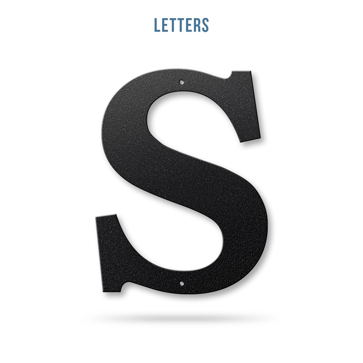 Metal House Numbers and Letters (8" and 10") – Individual Address Symbols and Characters for Home or Business 8" / S / Black - RealSteel Center