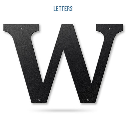 Metal House Numbers and Letters (12") – Individual Address Symbols and Characters for Home or Business