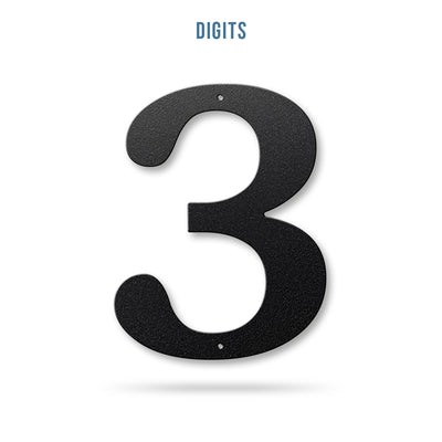 Metal House Numbers and Letters (12") – Individual Address Symbols and Characters for Home or Business