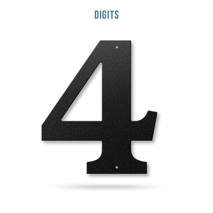 Metal House Numbers and Letters (12") – Individual Address Symbols and Characters for Home or Business