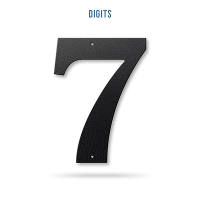Metal House Numbers and Letters (12") – Individual Address Symbols and Characters for Home or Business