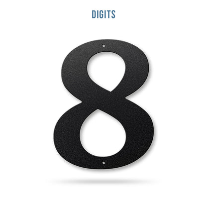 Metal House Numbers and Letters (12") – Individual Address Symbols and Characters for Home or Business