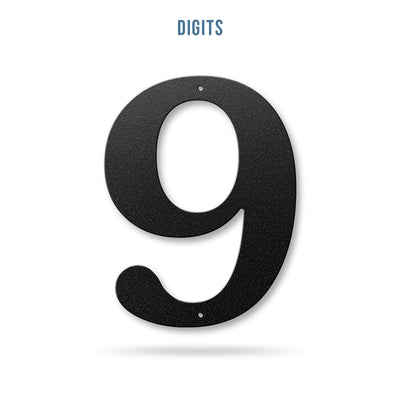 Metal House Numbers and Letters (12") – Individual Address Symbols and Characters for Home or Business