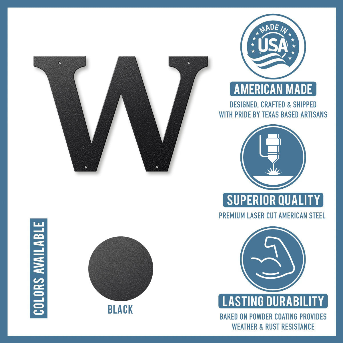 Metal House Numbers and Letters (8" and 10") – Individual Address Symbols and Characters for Home or Business - RealSteel Center