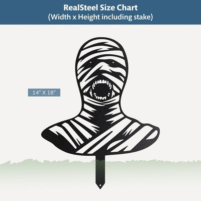 Halloween Monster 4-Pack Garden Stakes | Dracula, Frankenstein, Wolfman, & Mummy - RealSteel Center