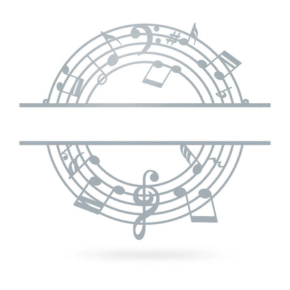 Musical Monogram 18" / Textured Silver - RealSteel Center