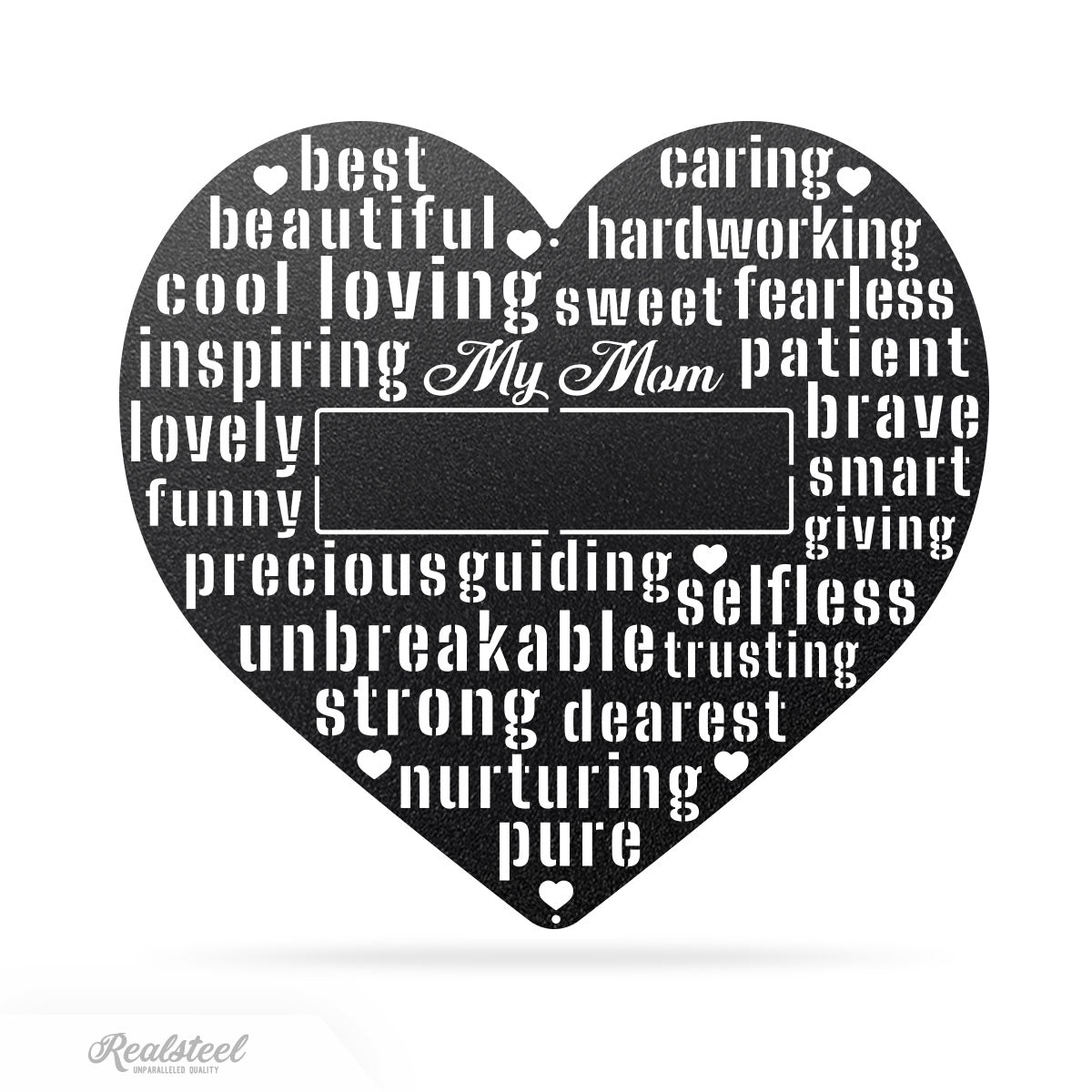 My Mom Monogram 18" / Black - RealSteel Center