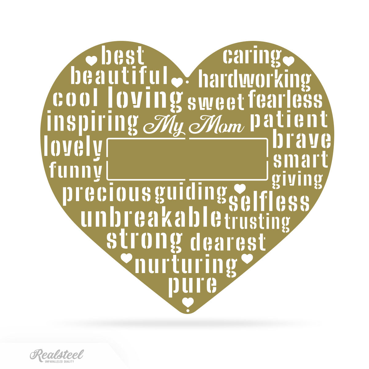 My Mom Monogram 18" / Gold - RealSteel Center