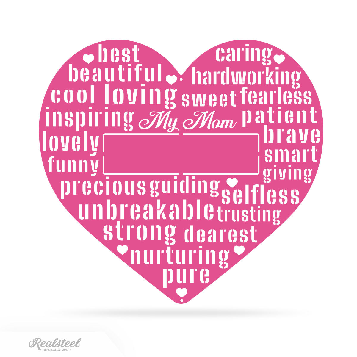 My Mom Monogram 18" / Pink - RealSteel Center