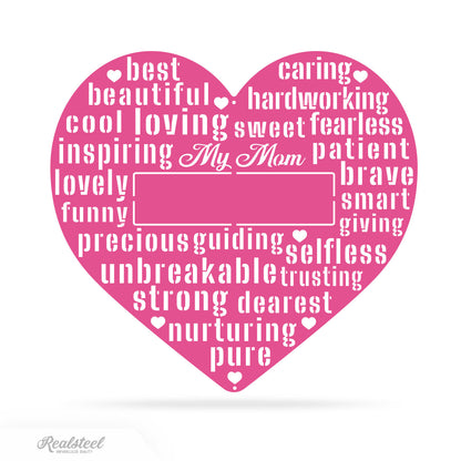 My Mom Monogram 18" / Pink - RealSteel Center