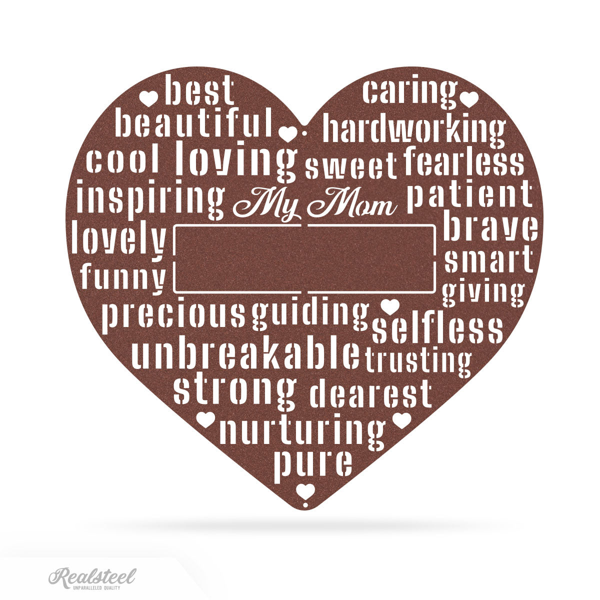 My Mom Monogram 18" / Rust - RealSteel Center